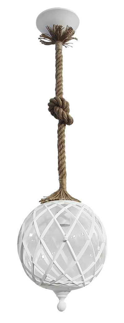 Κρεμαστό φωτιστικό LP-530K 1L ROPE UT-WHITE