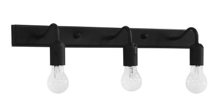 Φωτιστικό ράγα 3φωτη  AS-25ΑΡ 3/L RAGA BLACK ΑΠΛΙΚΑ ΜΕΤΑΛΛΙΚΗ