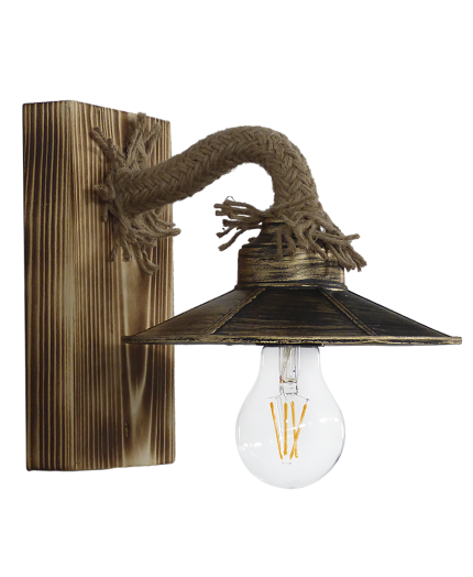Φωτιστικό τοίχου ROPE-WOOD R-710AP BR