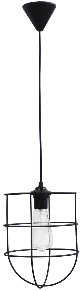 Φωτιστικό μεταλλικό FUN-40  1L -M- BLACK