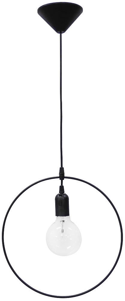 Κρεμαστό φωτιστικό HALKA/25  1/L CHAIN  BLACK