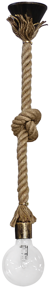 Κρεμαστό φωτιστικό E/27K ROPE 1L Φ18