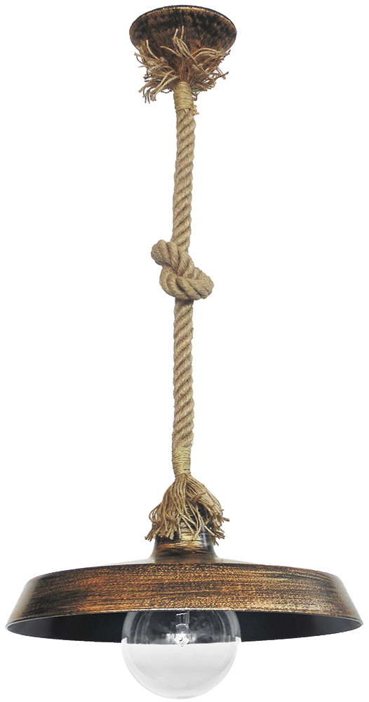 images Κρεμαστό φωτιστικό Vintage US-GAS 1L ROPE UT-BRONZE