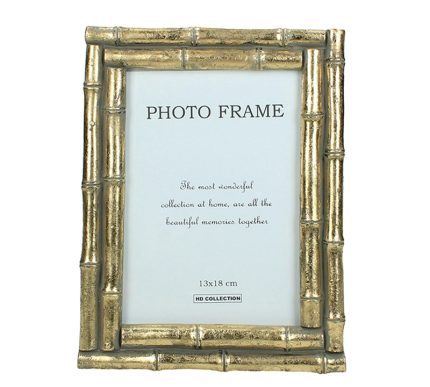 Φωτ/θήκη χρυσή κορνίζα σχ."Bamboo" 10x15cm