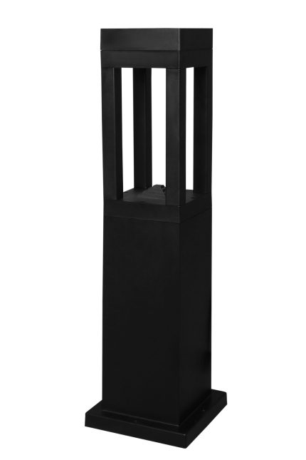 Εδάφους μοντέρνο 4γωνο πλαστικό D-286 BLACK  78CM GU10