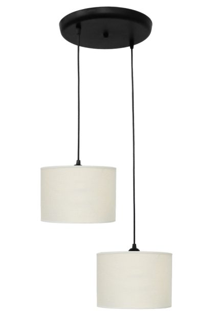 Μοντέρνο φωτιστικό 2φωτο κύλινδρος ΑΜ-      BL-CREAM - WHITE PENDEL