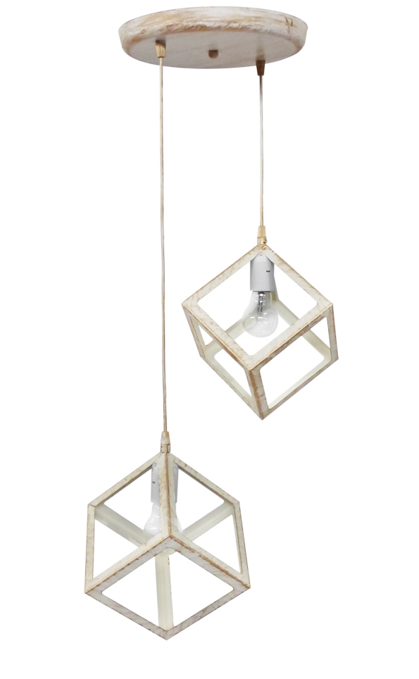 images KYVOS/2L WHITE-BRONZE PENDEL 2/L ΚΡΕΜΑΣΤΟ ΜΕΤ.