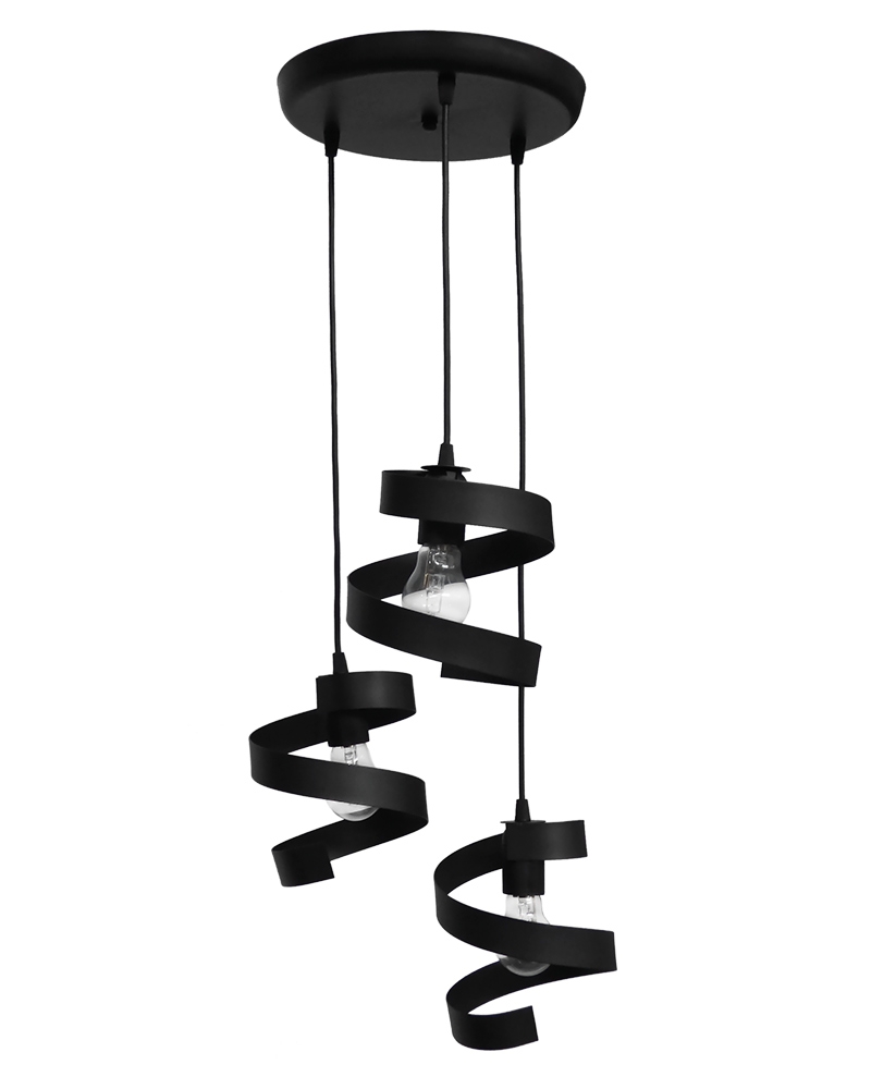 images FLEXI-01 BLACK 3L PENDEL ΜΟΝΤΕΡΝΟ ΚΡΕΜΑΣΤΟ Ε/27
