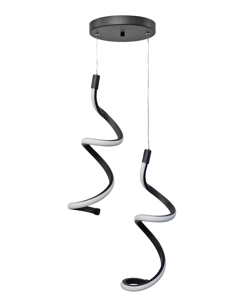 images LED ΦΩΤΙΣΤΙΚΟ COBRA 1L BLACK ΚΡΕΜΑΣΤΟ 24W 4000K & 6500K h85xΦ13