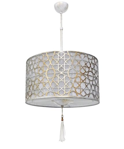 DAMASCUS 1L WHITE-BRONZE ΚΡΕΜΑΣΤΟ Ε/27