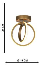VENUS-20CE LED GOLD 24W ΦΩΤΙΣΤΙΚΟ LED