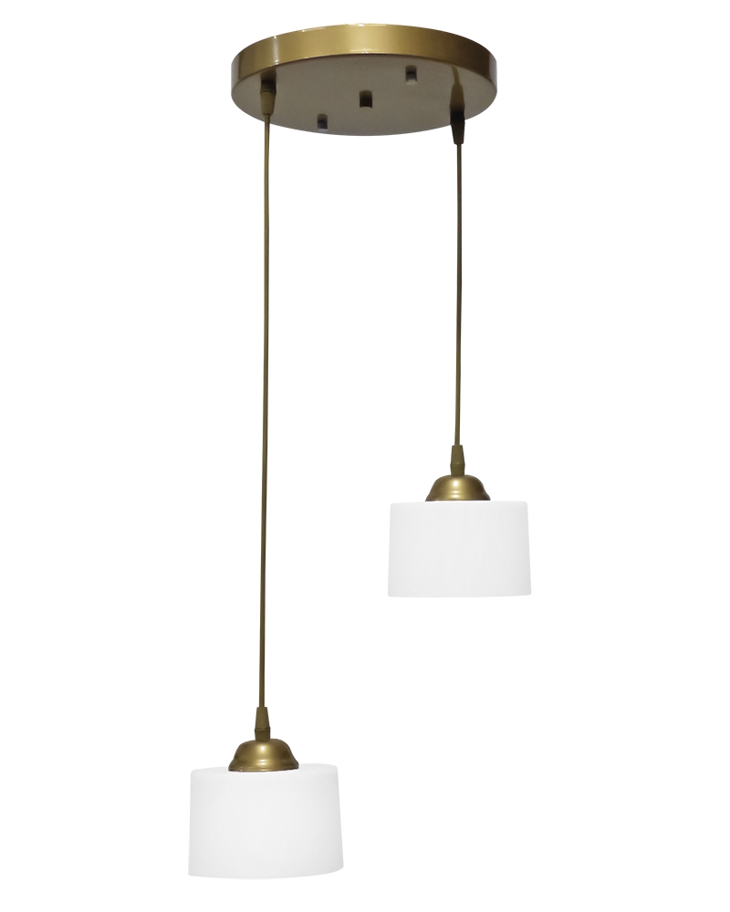 images DRUM/14 PENDEL 2/L WHITE-GOLD ΚΡΕΜΑΣΤΟ
