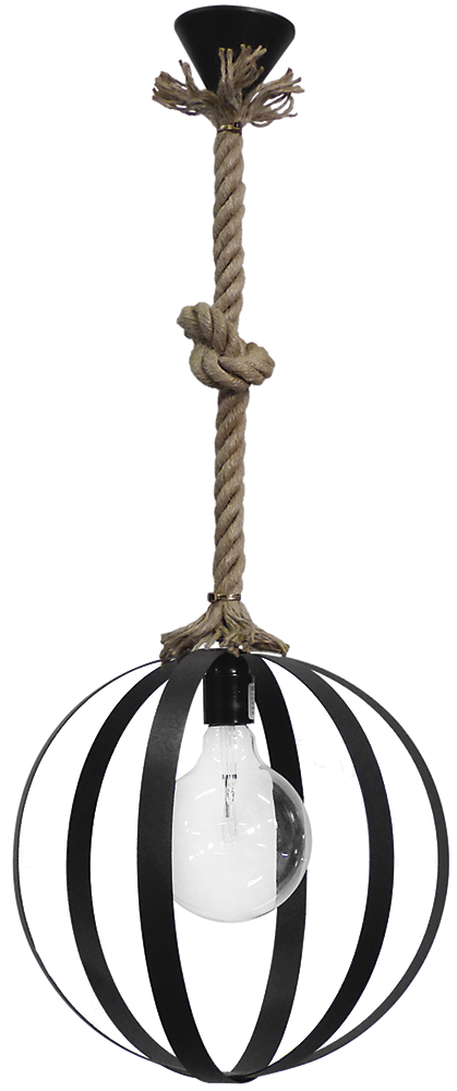 Κρεμαστό φωτιστικό μεταλλικό LAMA 1/L ROPE UT-BL