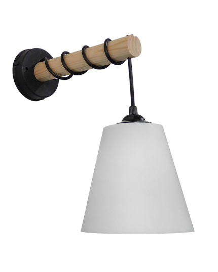 Φωτιστικό τοίχου ξύλινο E/27AP STICK BLACK